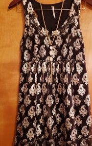 Free People black/ metallic sleeveless dress sz. S